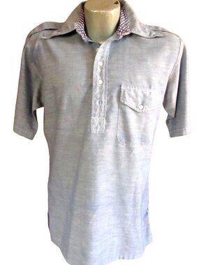 True Vintage Thin Chambray Shirt Medium 1970's Pullover Relic Buttery Trash